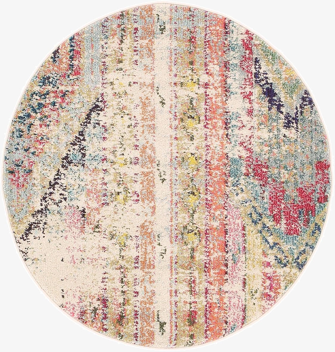  3' 3 x 3' 3  Washable Mesa Round Rug