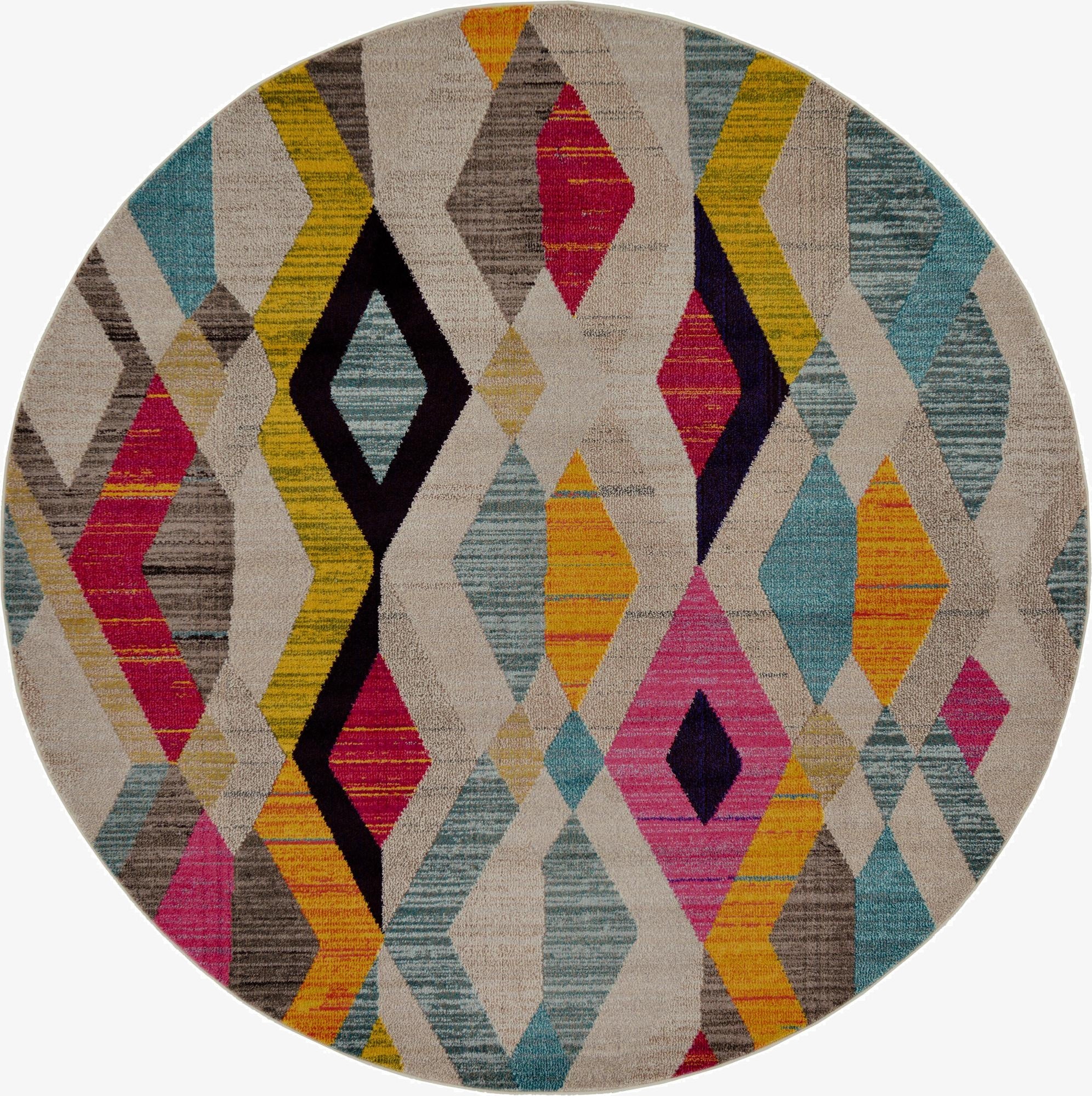  8' x 8'  Washable Mesa Round Rug