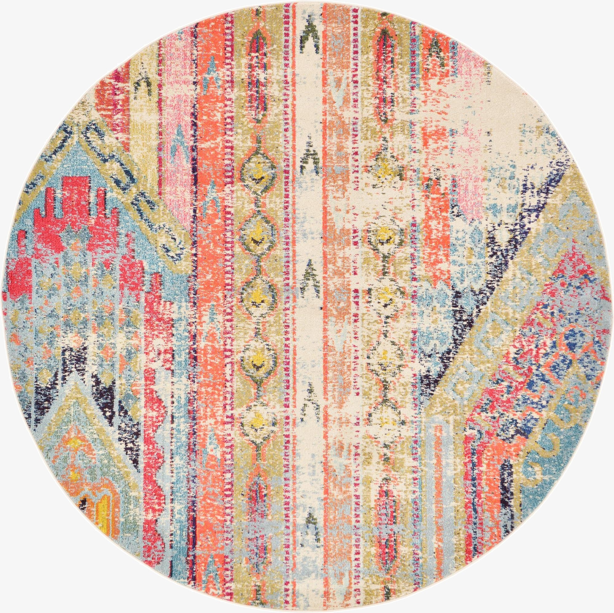  8' x 8'  Washable Mesa Round Rug