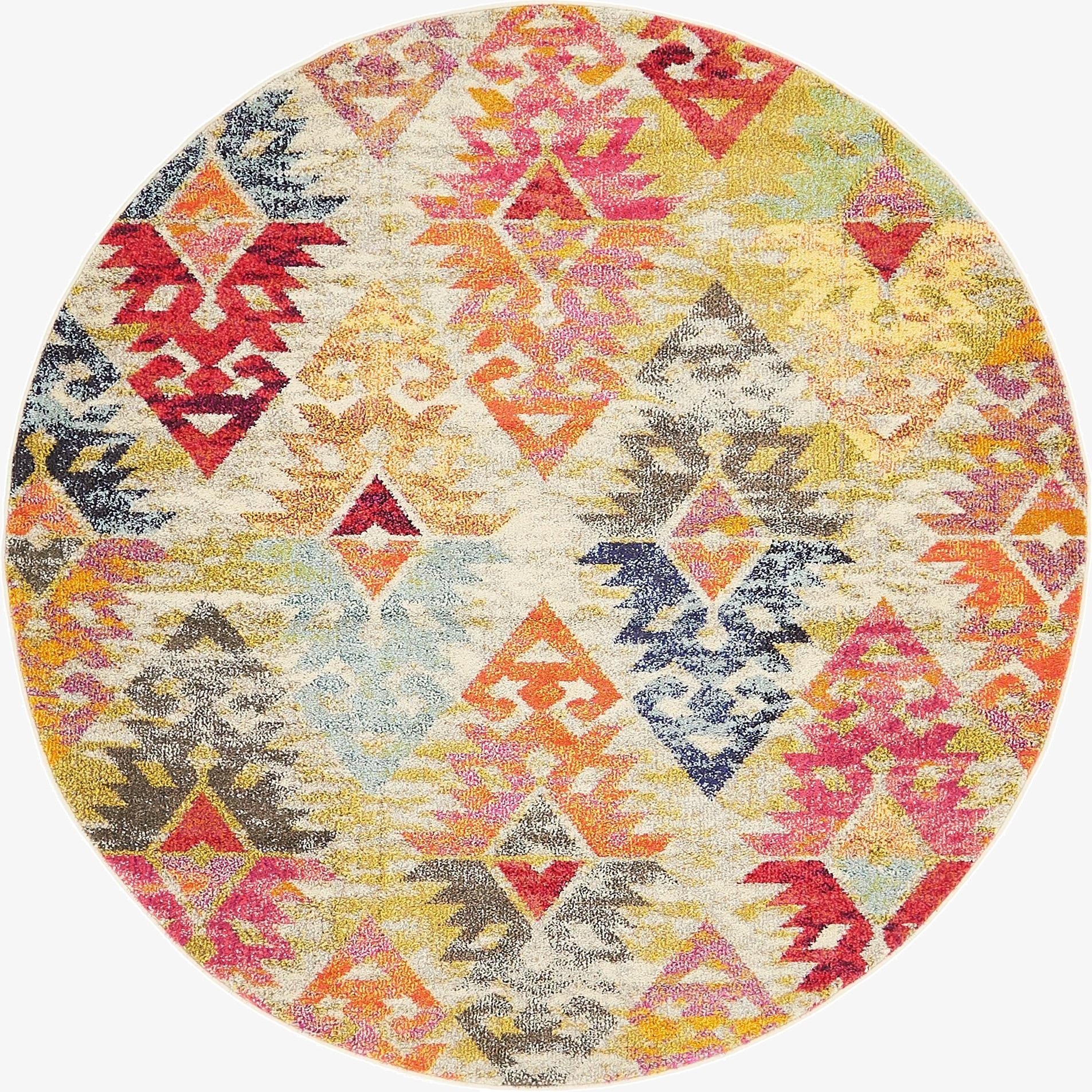  6' x 6'  Washable Mesa Round Rug