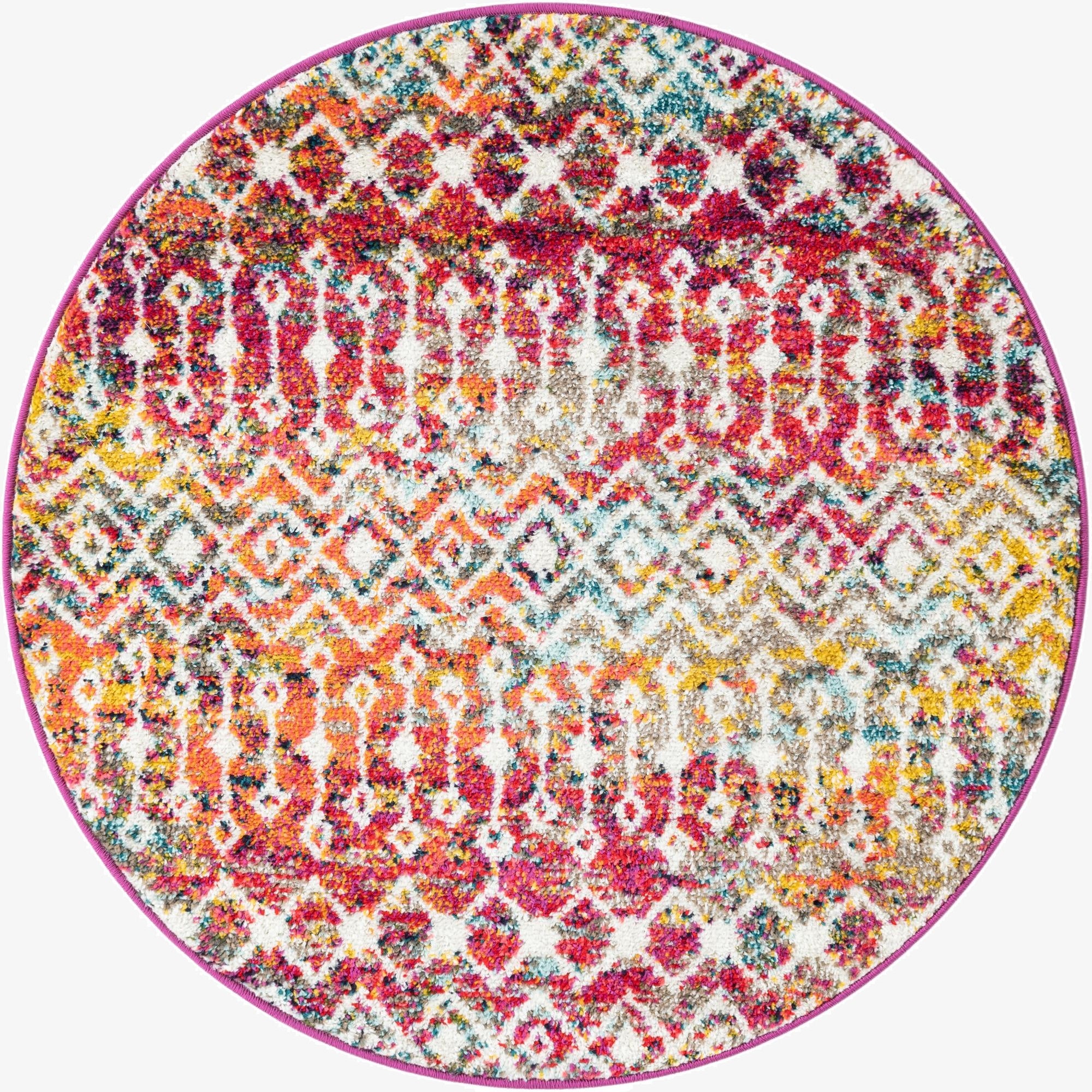 3' x 3' Moroccan Trellis Round Rug