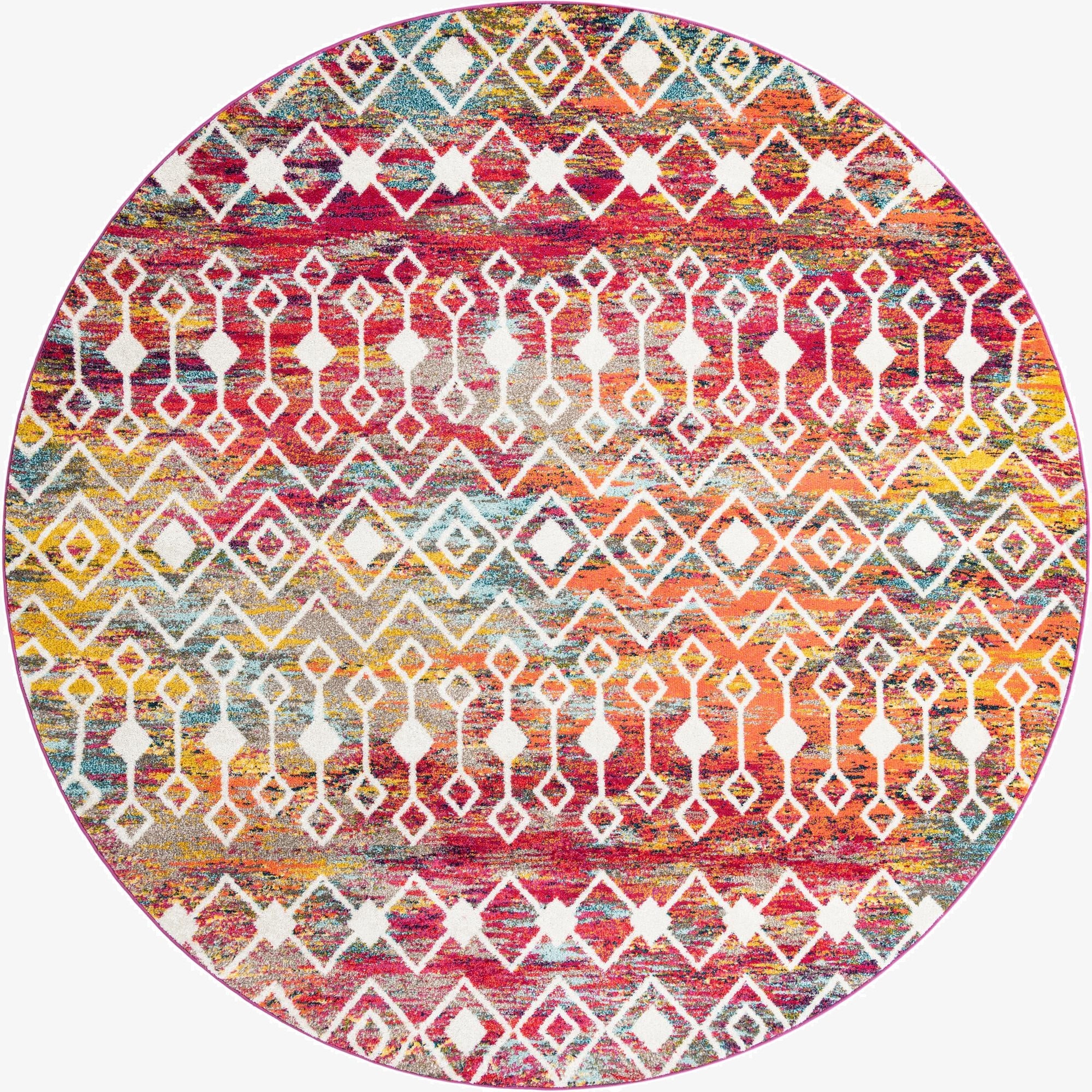  10' x 10' Moroccan Trellis Round Rug