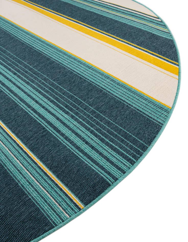 Detail image of  3' x 3'  Washable Border Indoor / Outdoor Round Rug