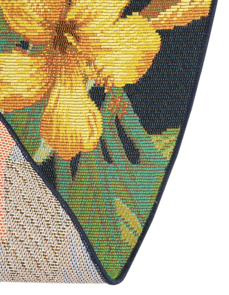 Detail image of  4' x 4'  Washable Botanical Indoor / Outdoor Round Rug