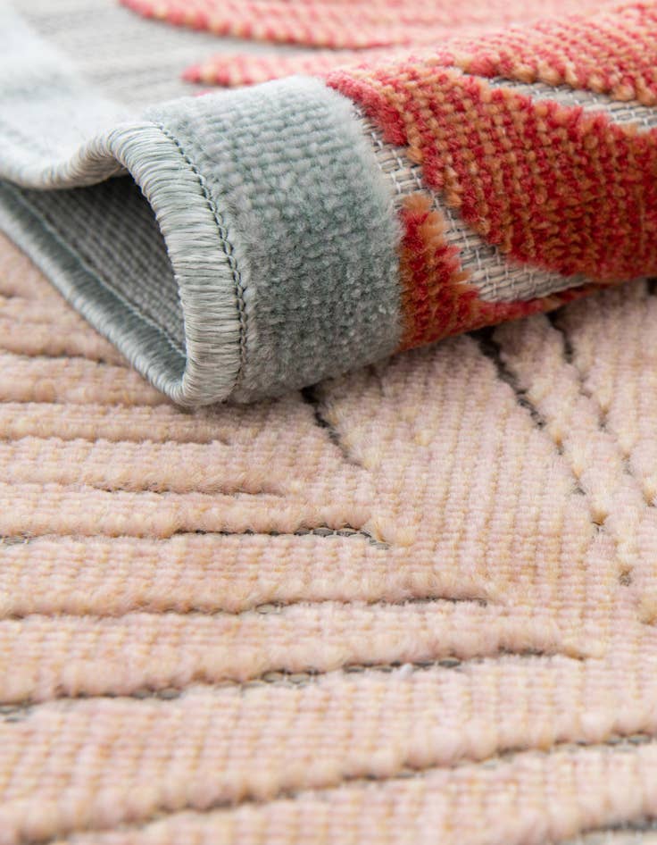 Detail image of  8' 2 x 8' 2  Washable Botanical Indoor / Outdoor Round Rug