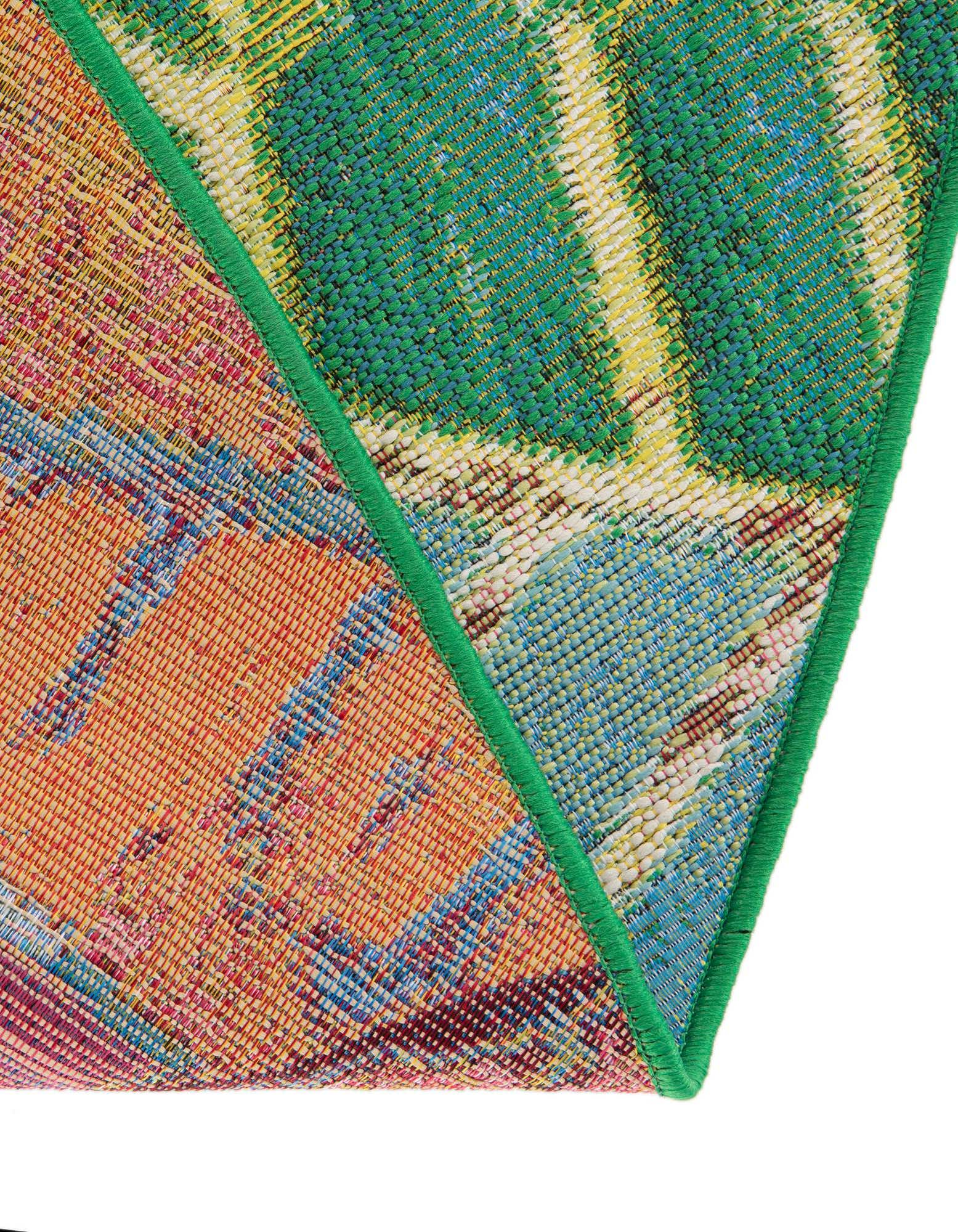 Multicolor 10' x 10' Botanical Indoor / Outdoor Round Rug | Rugs.com