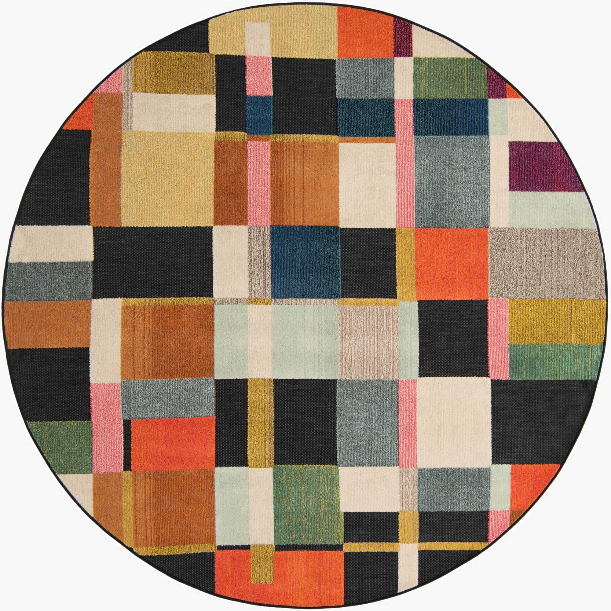  7' 10 x 7' 10  Washable Casablanca Indoor / Outdoor Round Rug