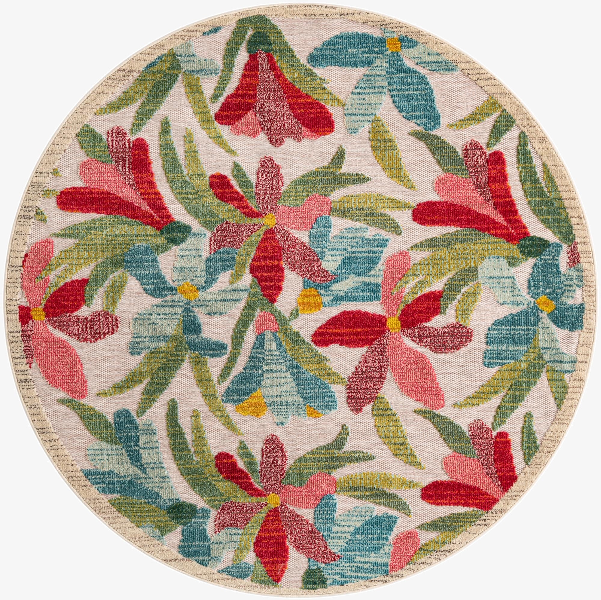  6' x 6'  Washable Casablanca Indoor / Outdoor Round Rug