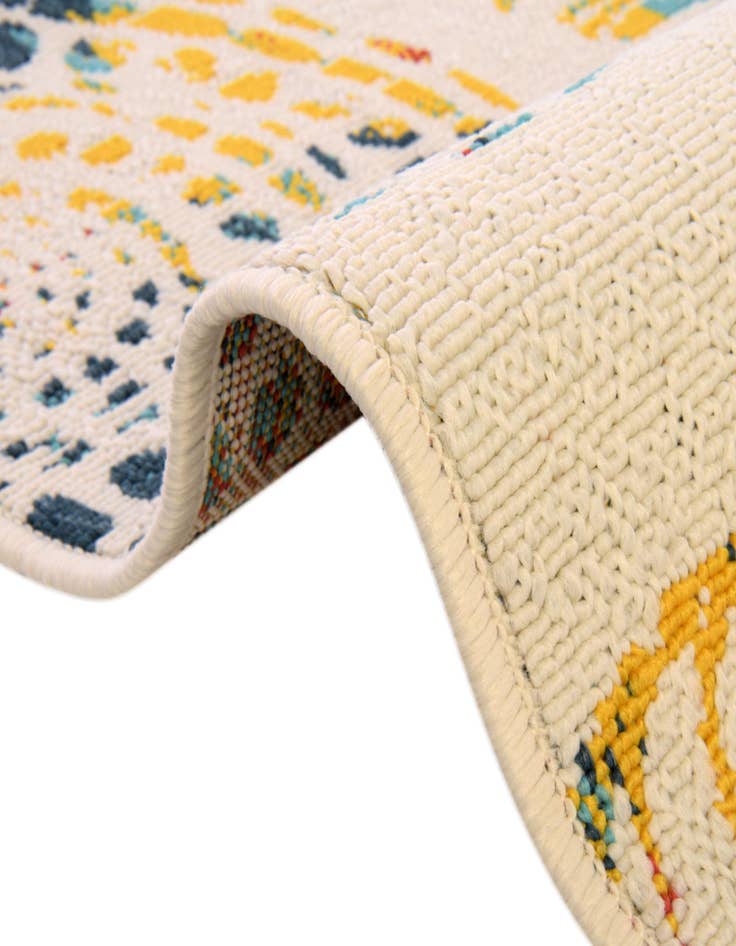 Detail image of  7' x 7'  Washable Coastal Indoor / Outdoor Round Rug