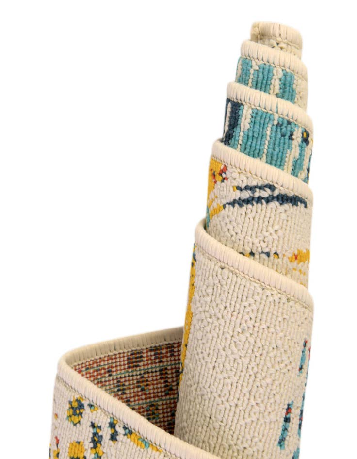 Detail image of  7' x 7'  Washable Coastal Indoor / Outdoor Round Rug