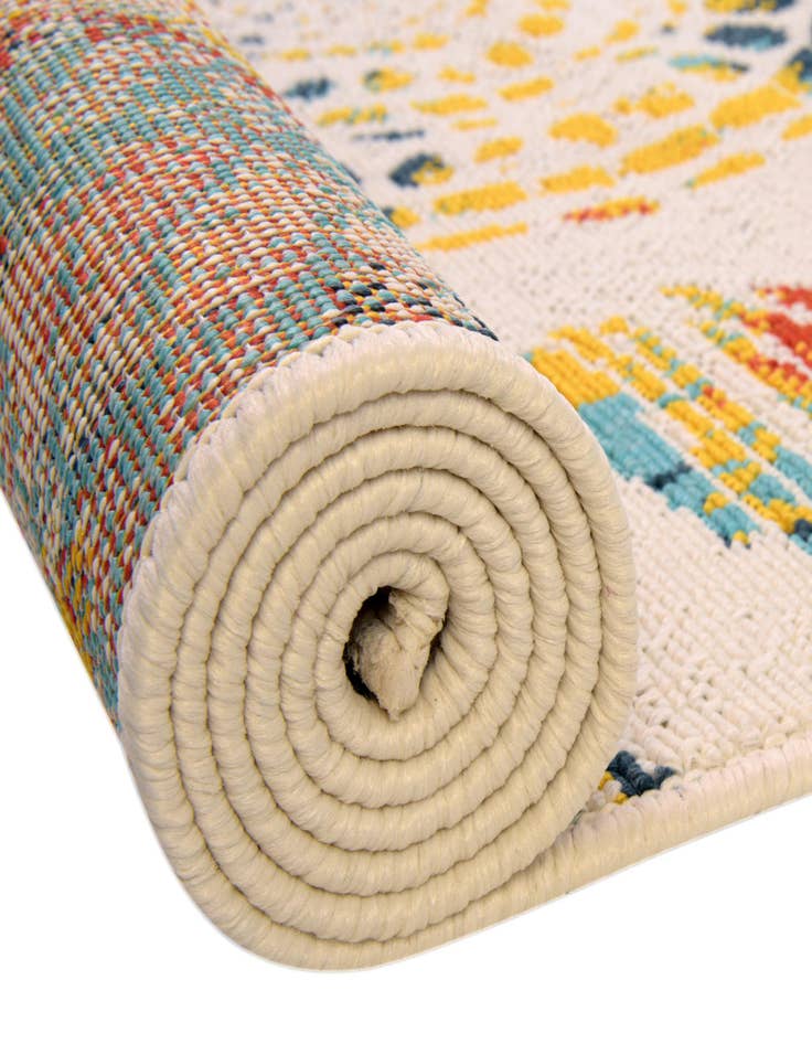 Detail image of  7' x 7'  Washable Coastal Indoor / Outdoor Round Rug