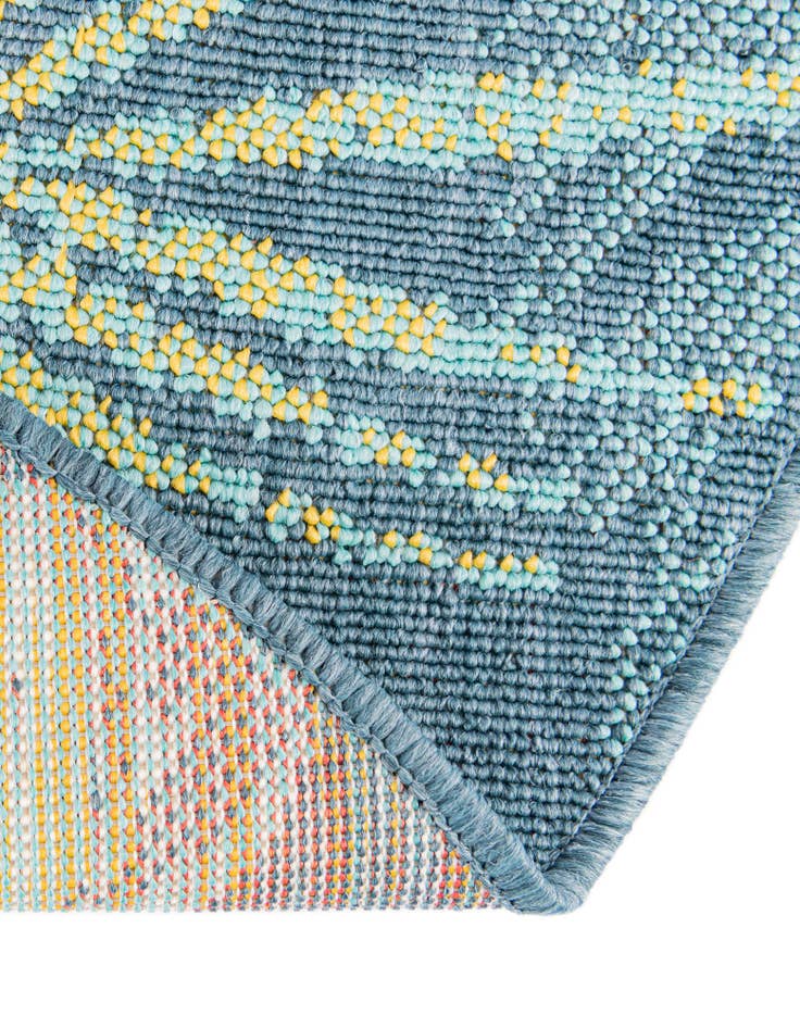 Detail image of  4' x 4'  Washable Coastal Indoor / Outdoor Round Rug