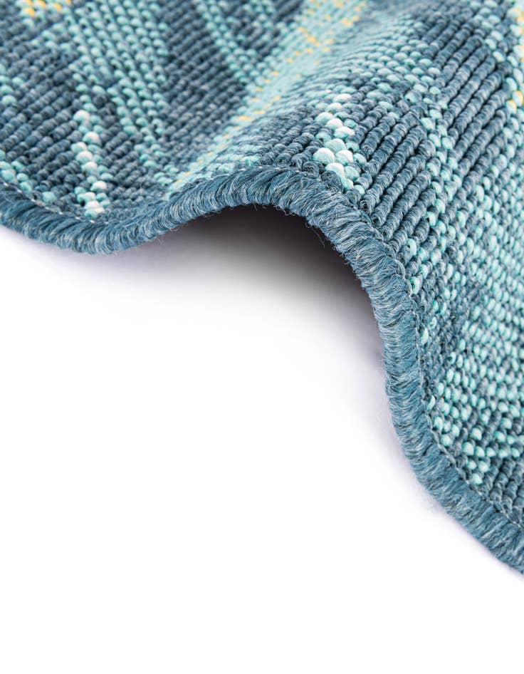 Detail image of  4' x 4'  Washable Coastal Indoor / Outdoor Round Rug