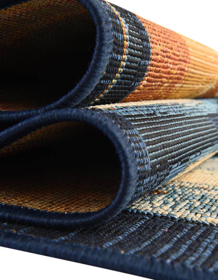 Detail image of  8' x 8'  Washable Modern Indoor / Outdoor Round Rug