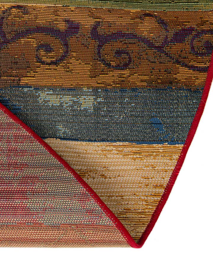 Multicolor 8' x 8' Modern Indoor / Outdoor Round Rug | Rugs.com