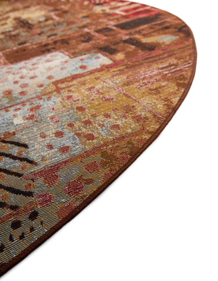 Detail image of  2' 7 x 2' 7  Washable Modern Indoor / Outdoor Round Rug