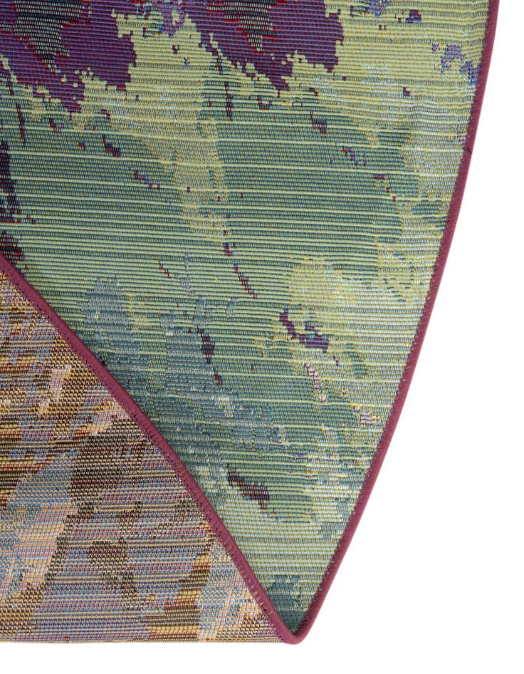 Detail image of  4' x 4'  Washable Modern Indoor / Outdoor Round Rug