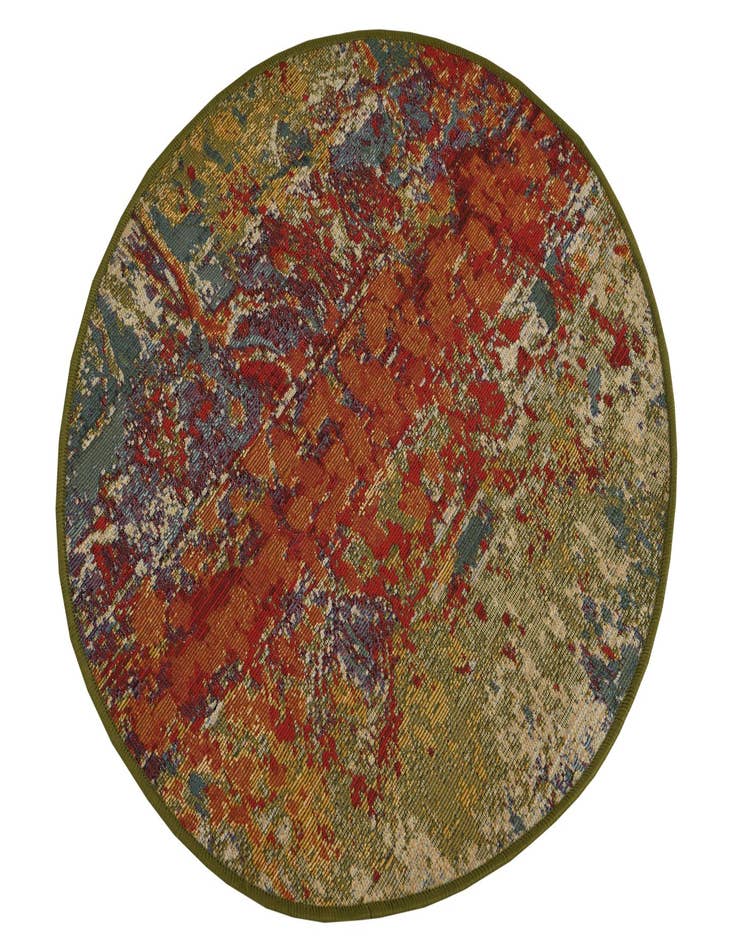 Detail image of  2' 7 x 2' 7  Washable Modern Indoor / Outdoor Round Rug