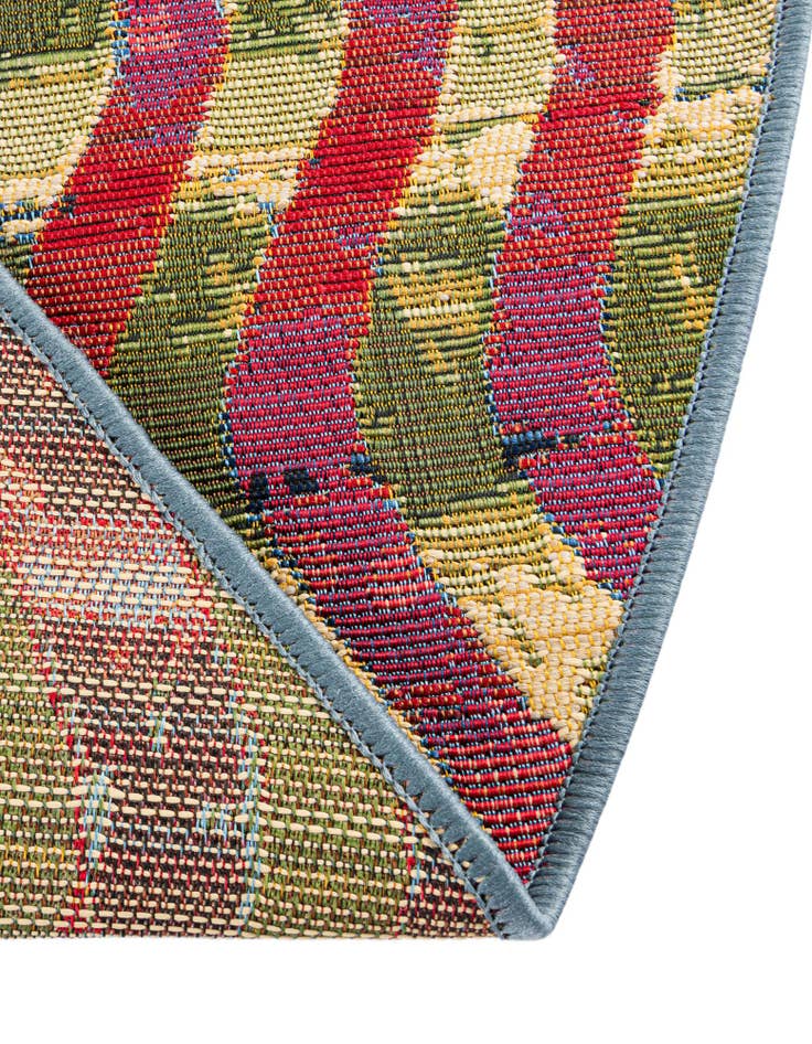 Detail image of  8' x 8'  Washable Modern Indoor / Outdoor Round Rug