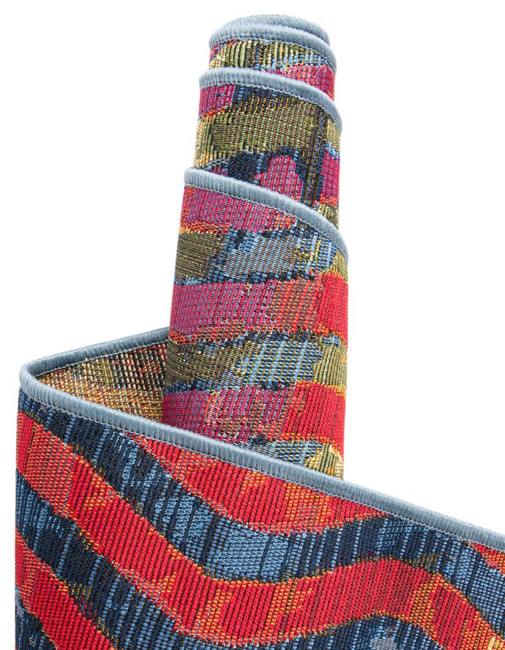 Detail image of  8' x 8'  Washable Modern Indoor / Outdoor Round Rug