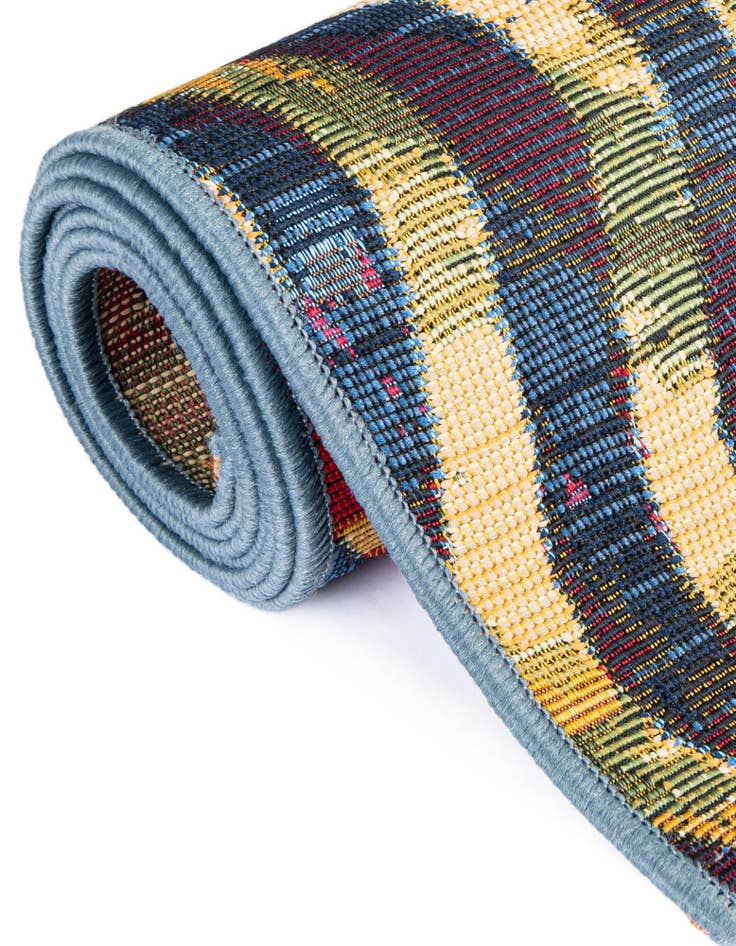 Detail image of  8' x 8'  Washable Modern Indoor / Outdoor Round Rug