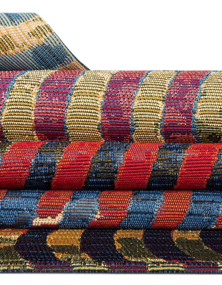 Detail image of  8' x 8'  Washable Modern Indoor / Outdoor Round Rug