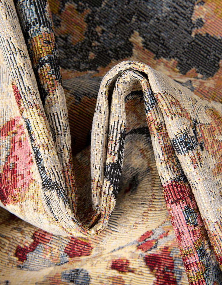 Detail image of  4' x 4'  Washable Modern Indoor / Outdoor Round Rug