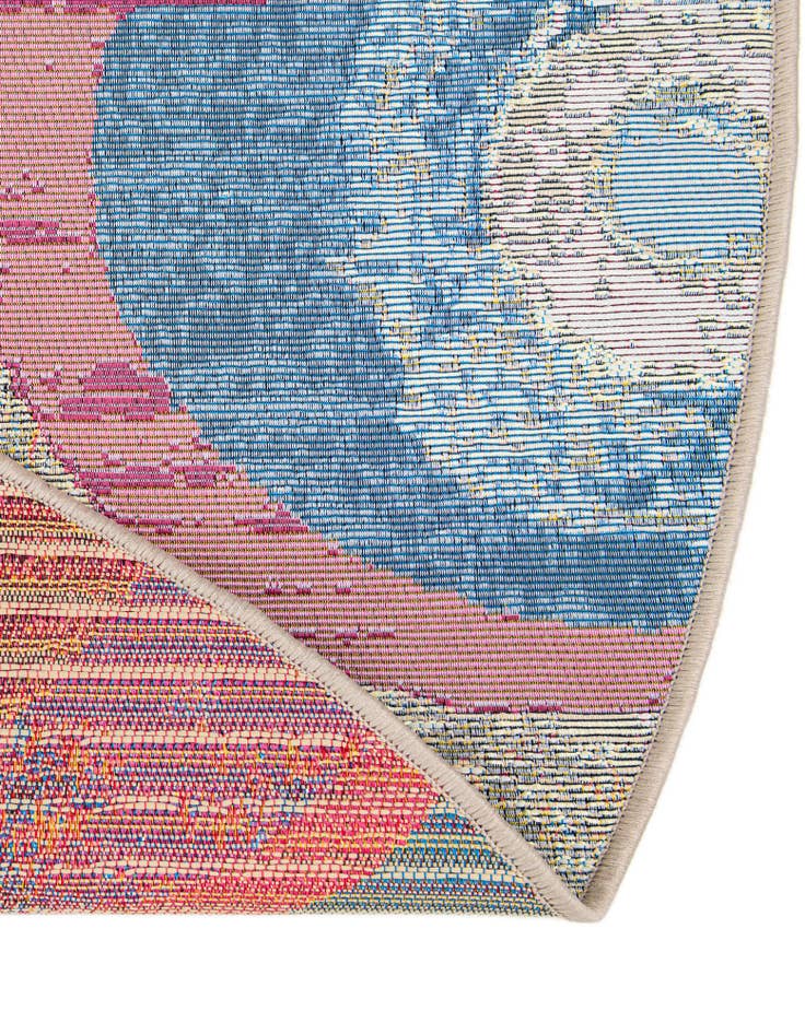 Detail image of  5' x 5'  Washable Modern Indoor / Outdoor Round Rug