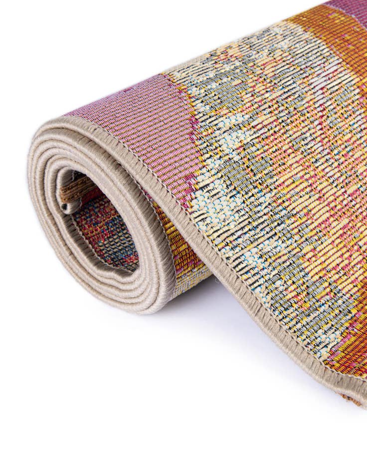 Detail image of  5' x 5'  Washable Modern Indoor / Outdoor Round Rug