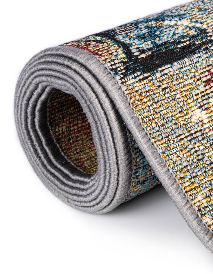 Detail image of  7' 10 x 7' 10  Washable Modern Indoor / Outdoor Round Rug