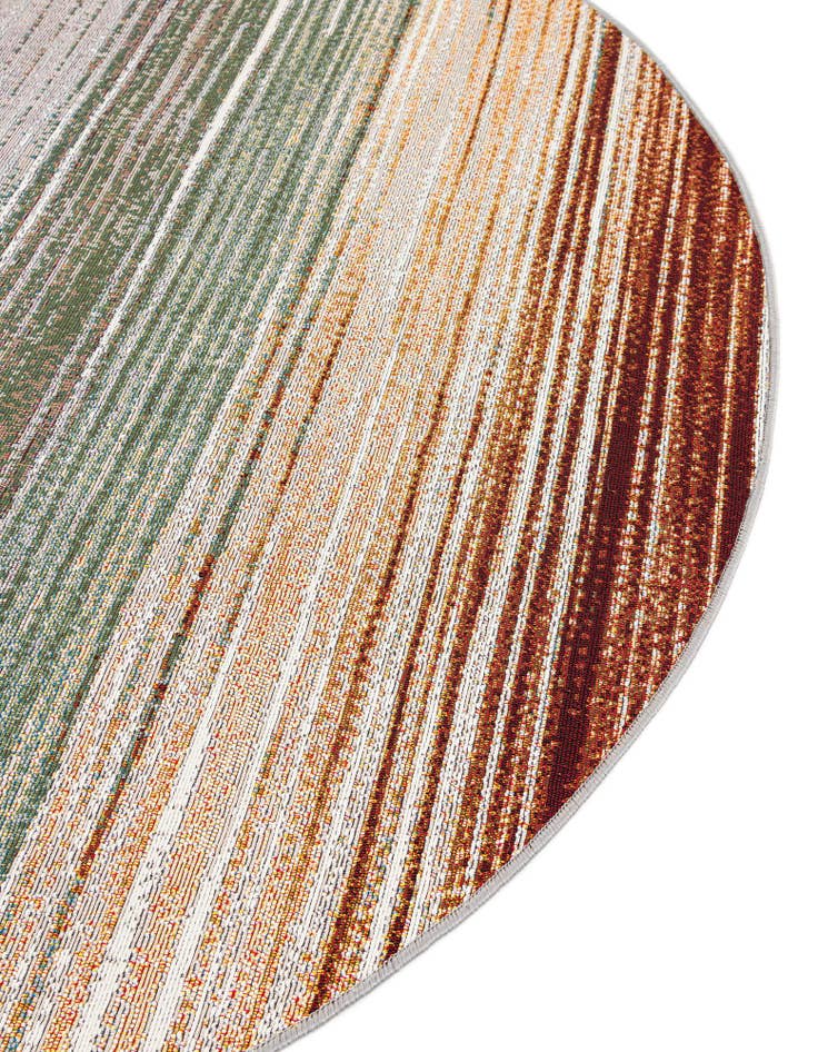 Detail image of  7' 10 x 7' 10  Washable Modern Indoor / Outdoor Round Rug