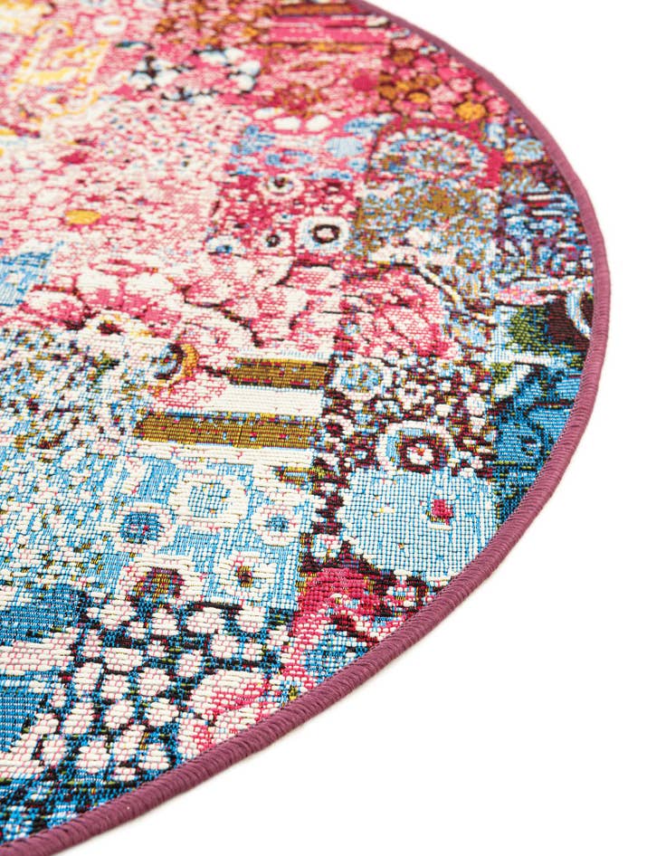 Detail image of  3' x 3'  Washable Modern Indoor / Outdoor Round Rug