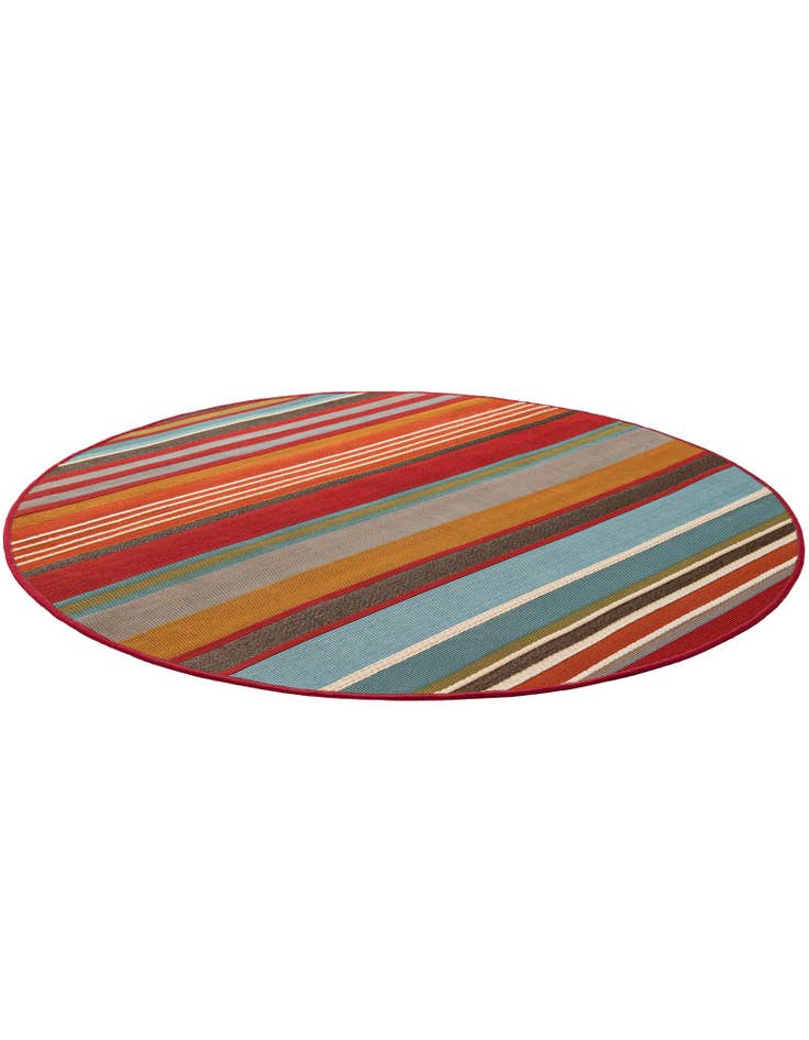 Detail image of  4' x 4'  Washable Modern Indoor / Outdoor Round Rug