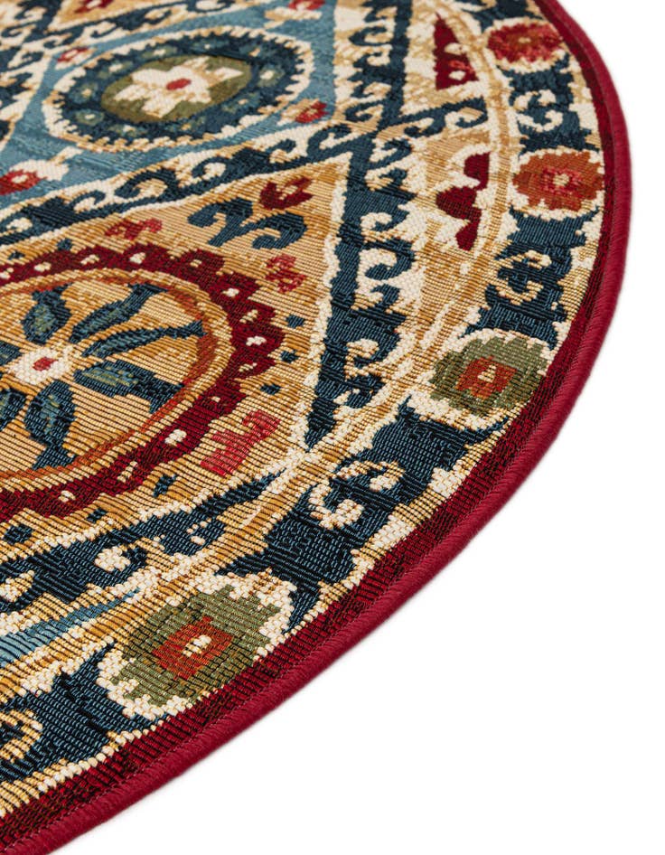 Detail image of  7' 10 x 7' 10  Washable Modern Indoor / Outdoor Round Rug