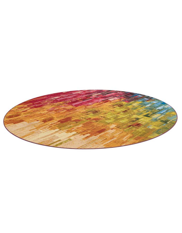 Detail image of  10' x 10'  Washable Modern Indoor / Outdoor Round Rug