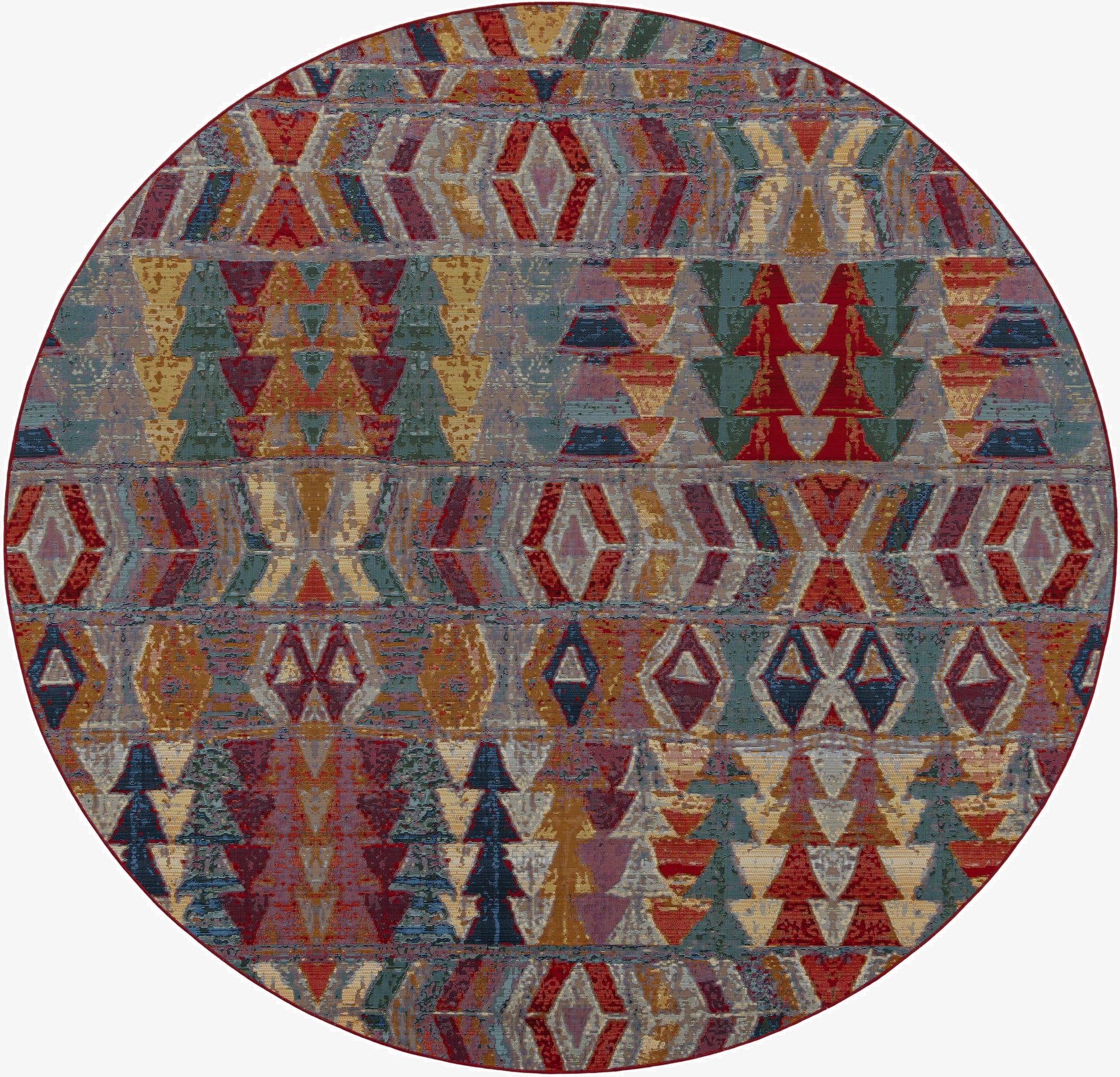  10' x 10'  Washable Modern Indoor / Outdoor Round Rug