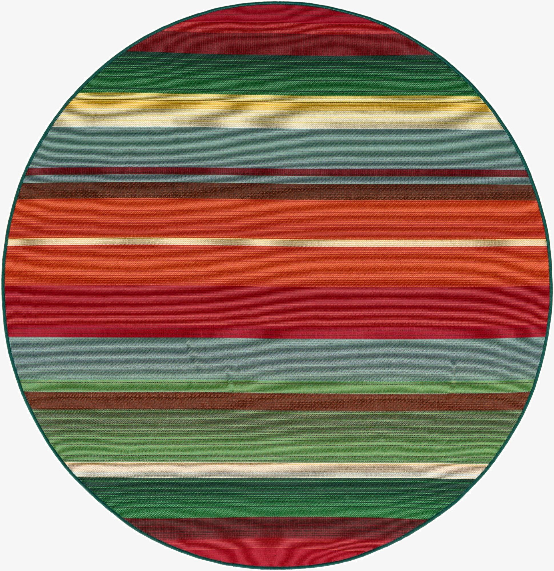  5' x 5'  Washable Modern Indoor / Outdoor Round Rug