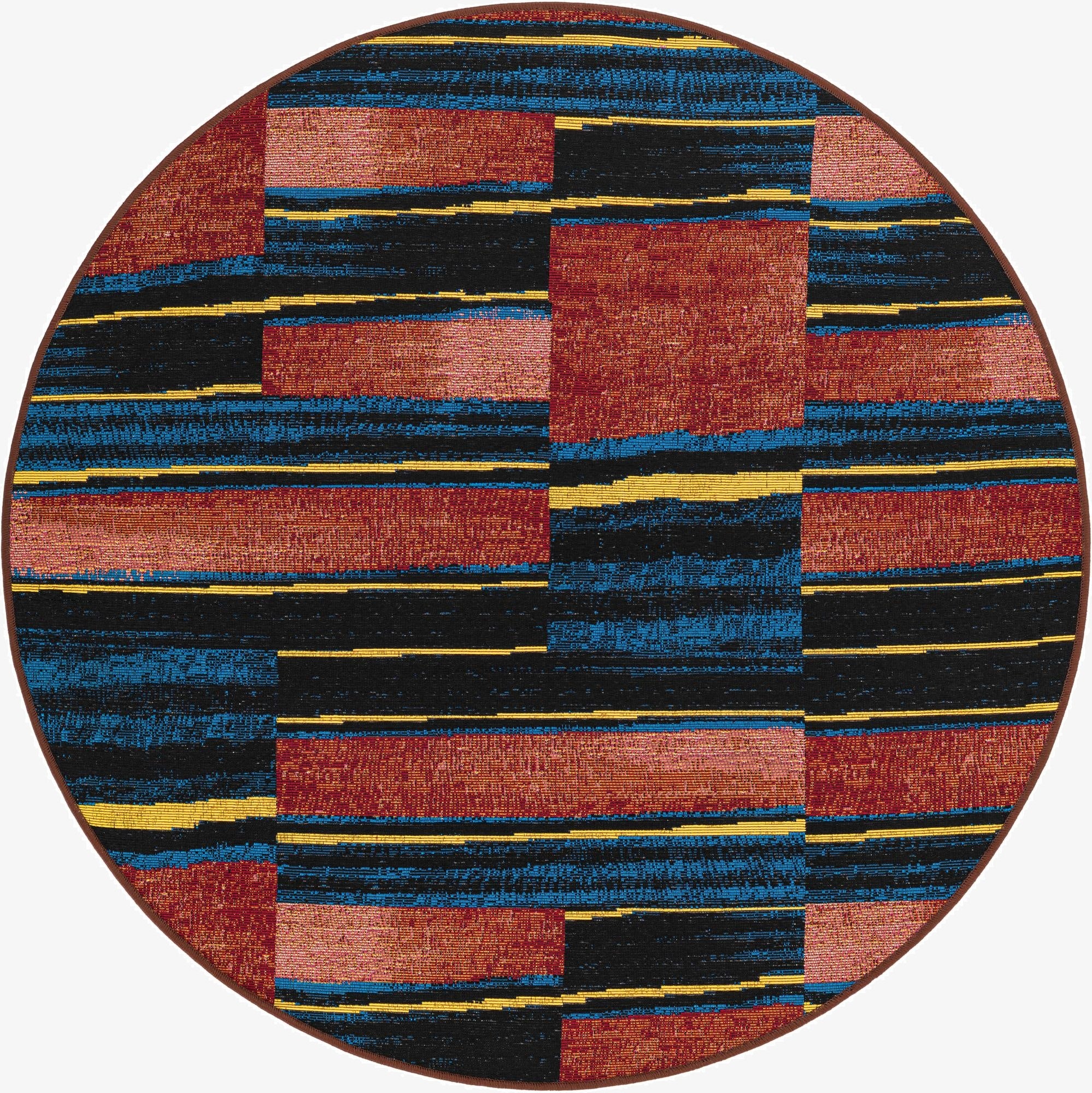  4' x 4'  Washable Modern Indoor / Outdoor Round Rug