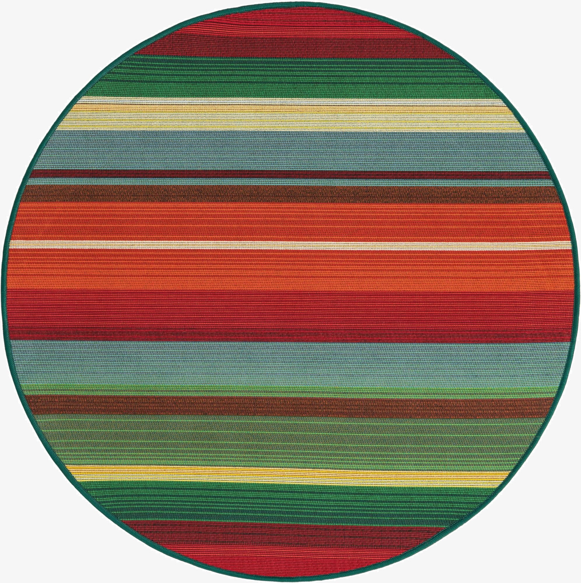  3' x 3'  Washable Modern Indoor / Outdoor Round Rug