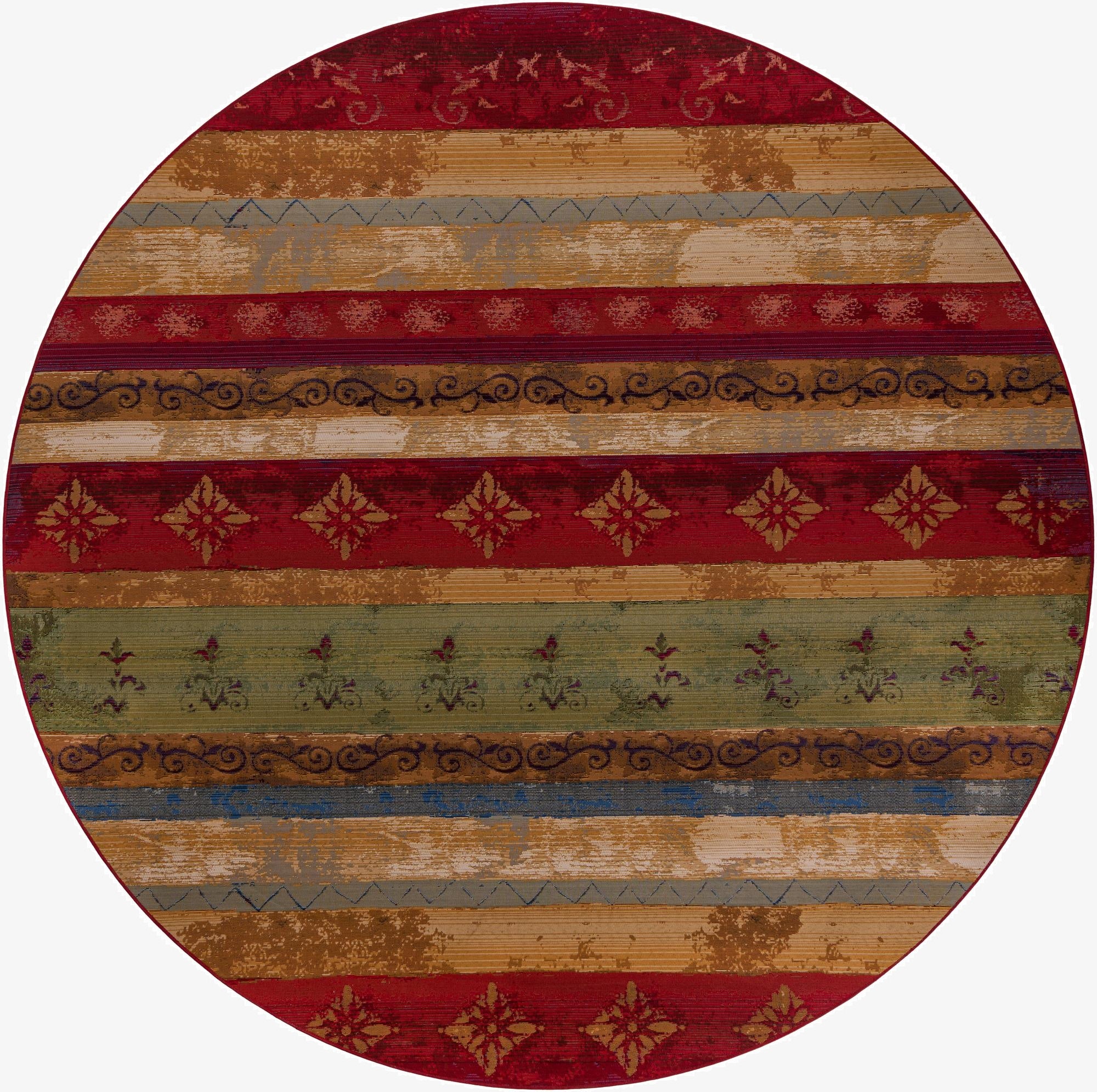  10' x 10'  Washable Modern Indoor / Outdoor Round Rug