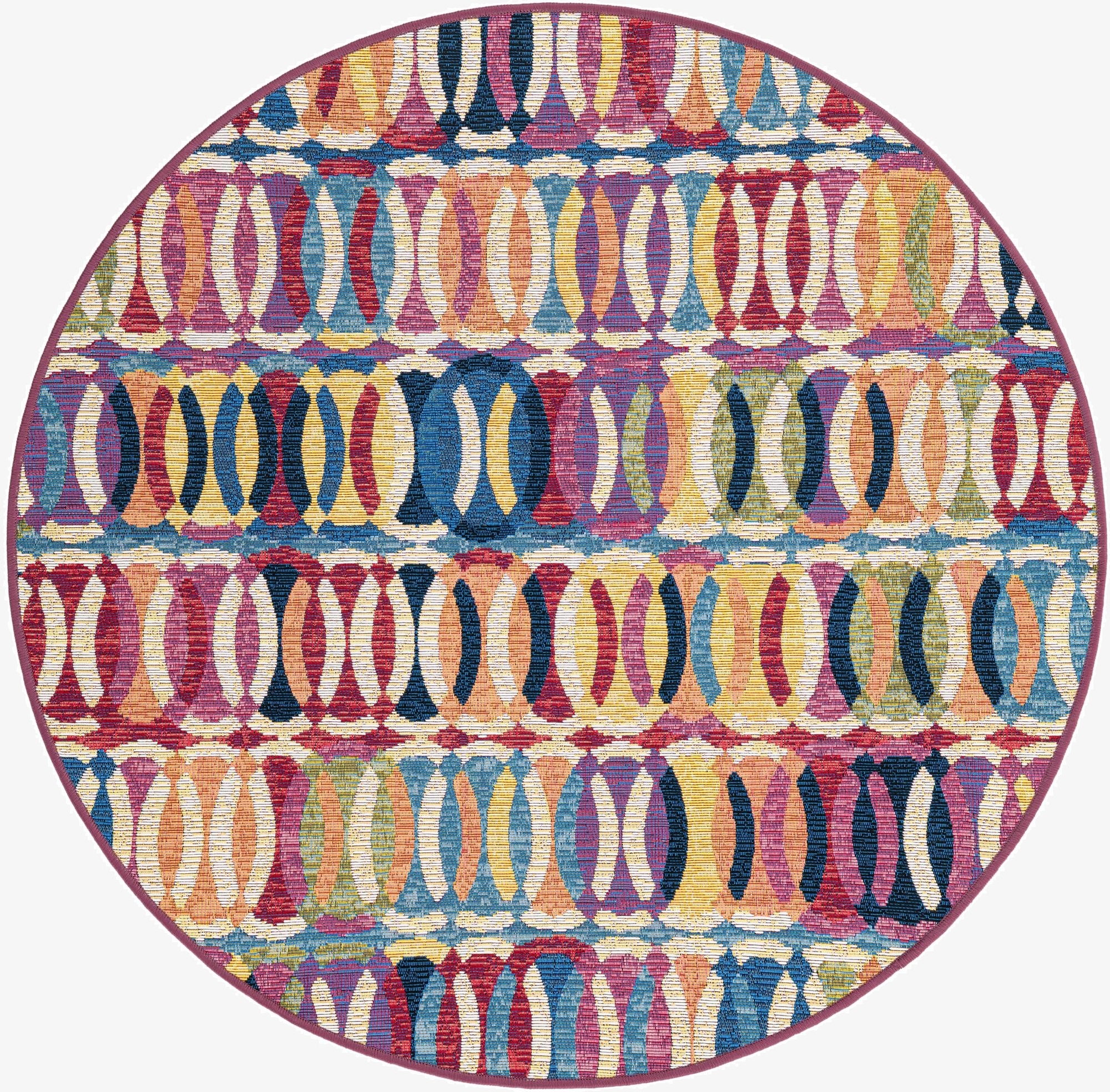  4' x 4'  Washable Modern Indoor / Outdoor Round Rug