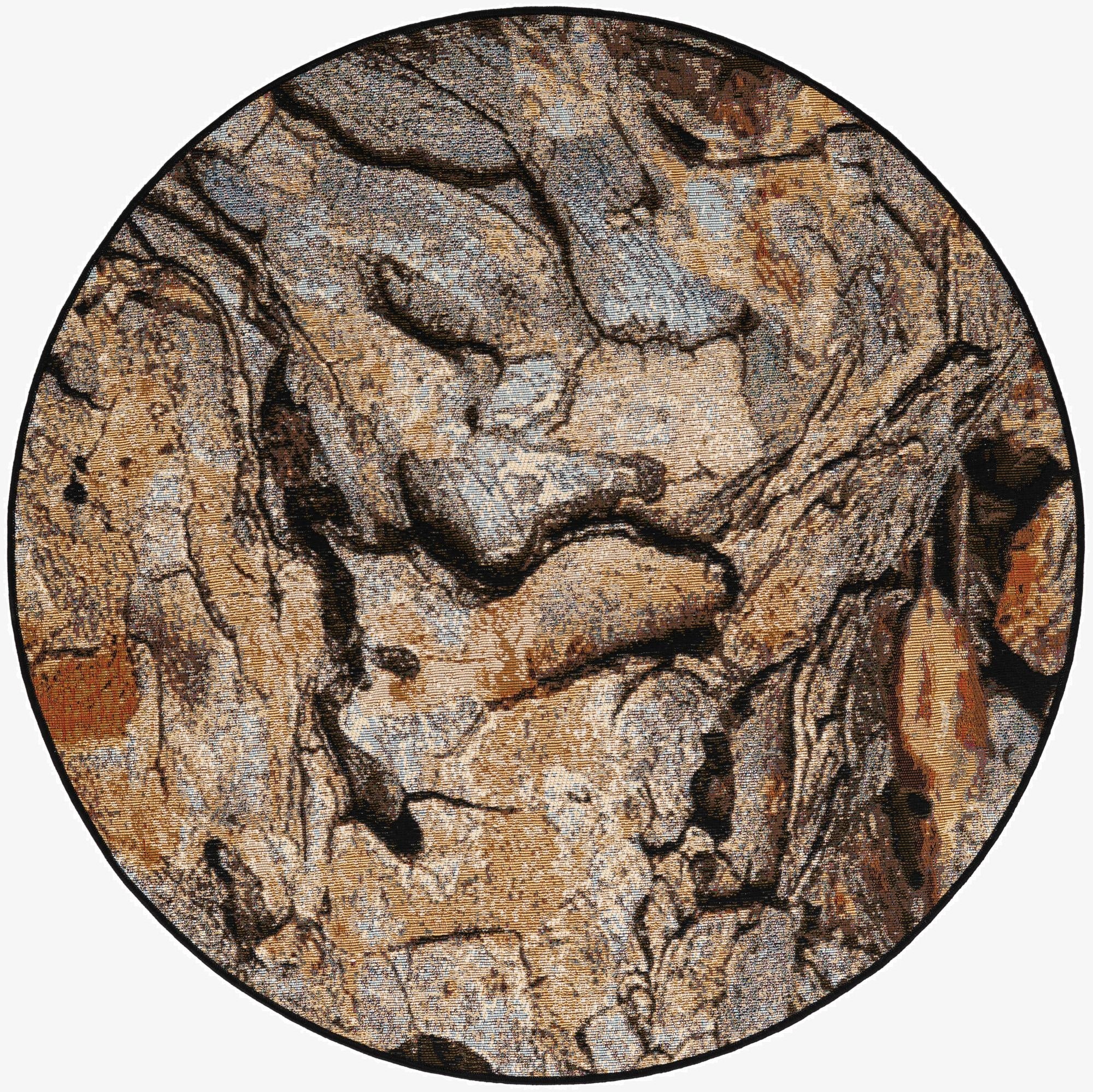  4' x 4'  Washable Modern Indoor / Outdoor Round Rug