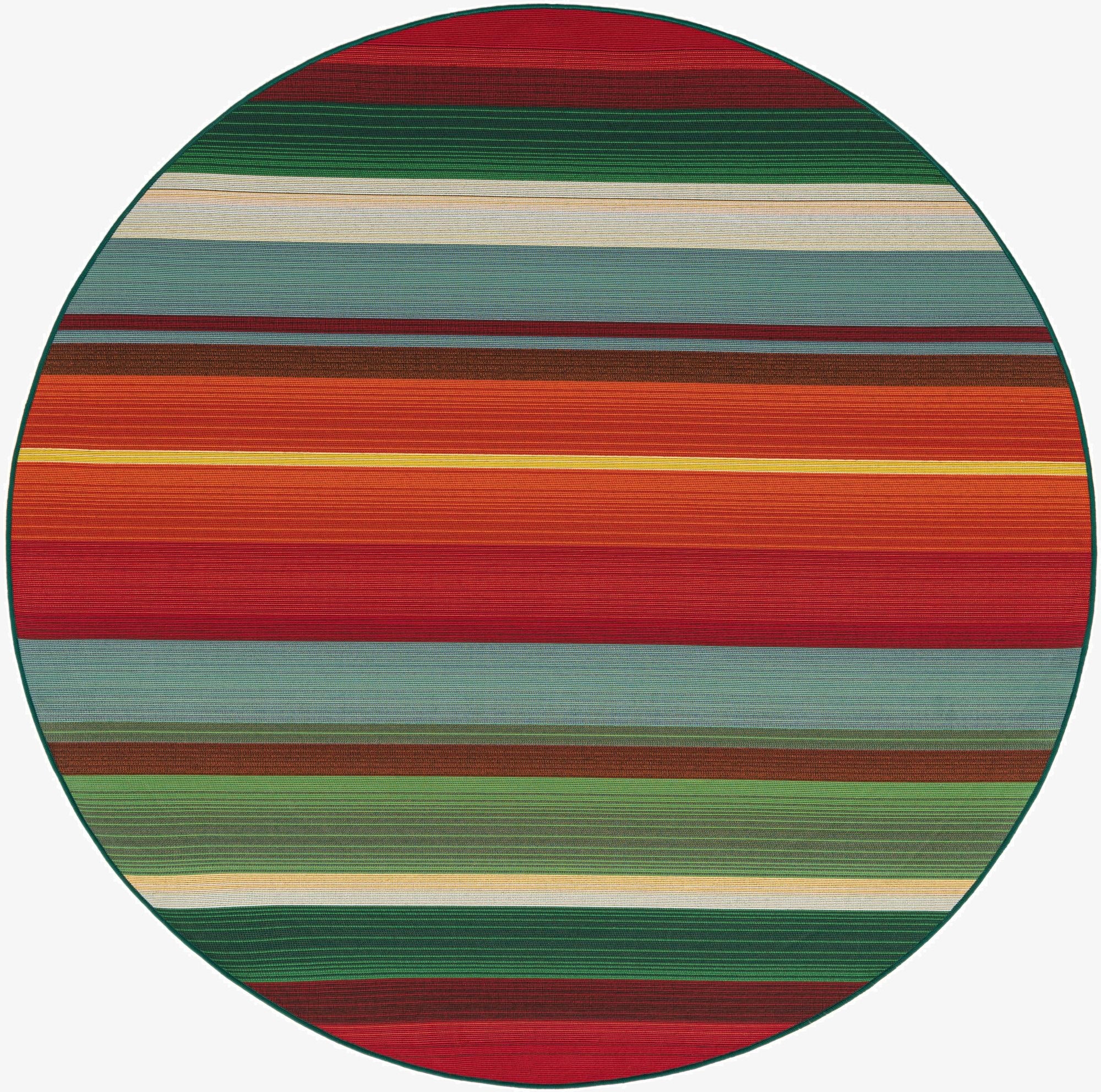  6' x 6'  Washable Modern Indoor / Outdoor Round Rug