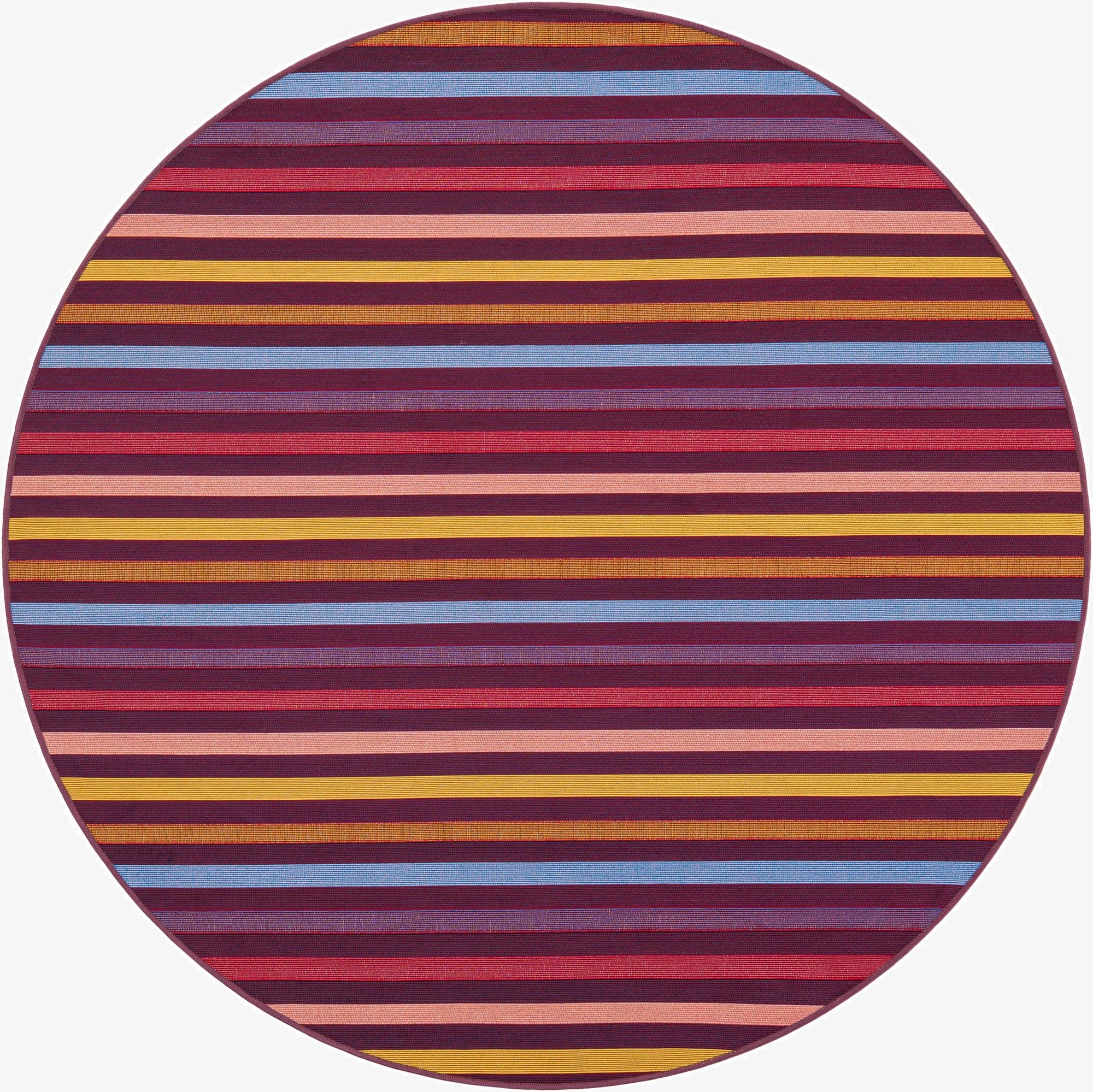  6' x 6'  Washable Ribbon Indoor / Outdoor Round Rug