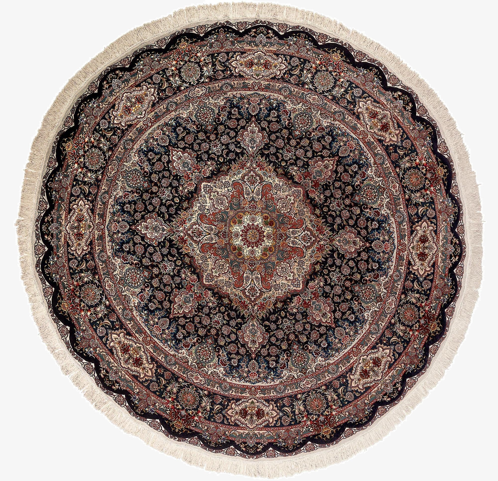  9' 10 x 9' 10 Tabriz 70 Raj Round Rug