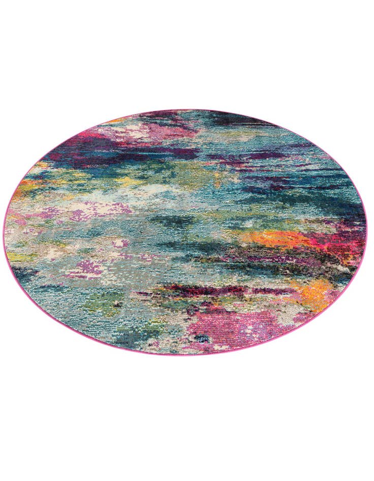 Detail image of  5' 3 x 5' 3  Washable Theia Round Rug