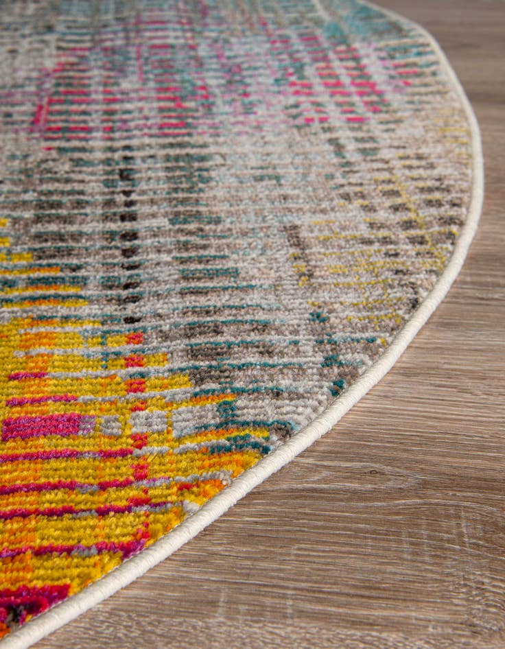 Detail image of  6' x 6'  Washable Theia Round Rug