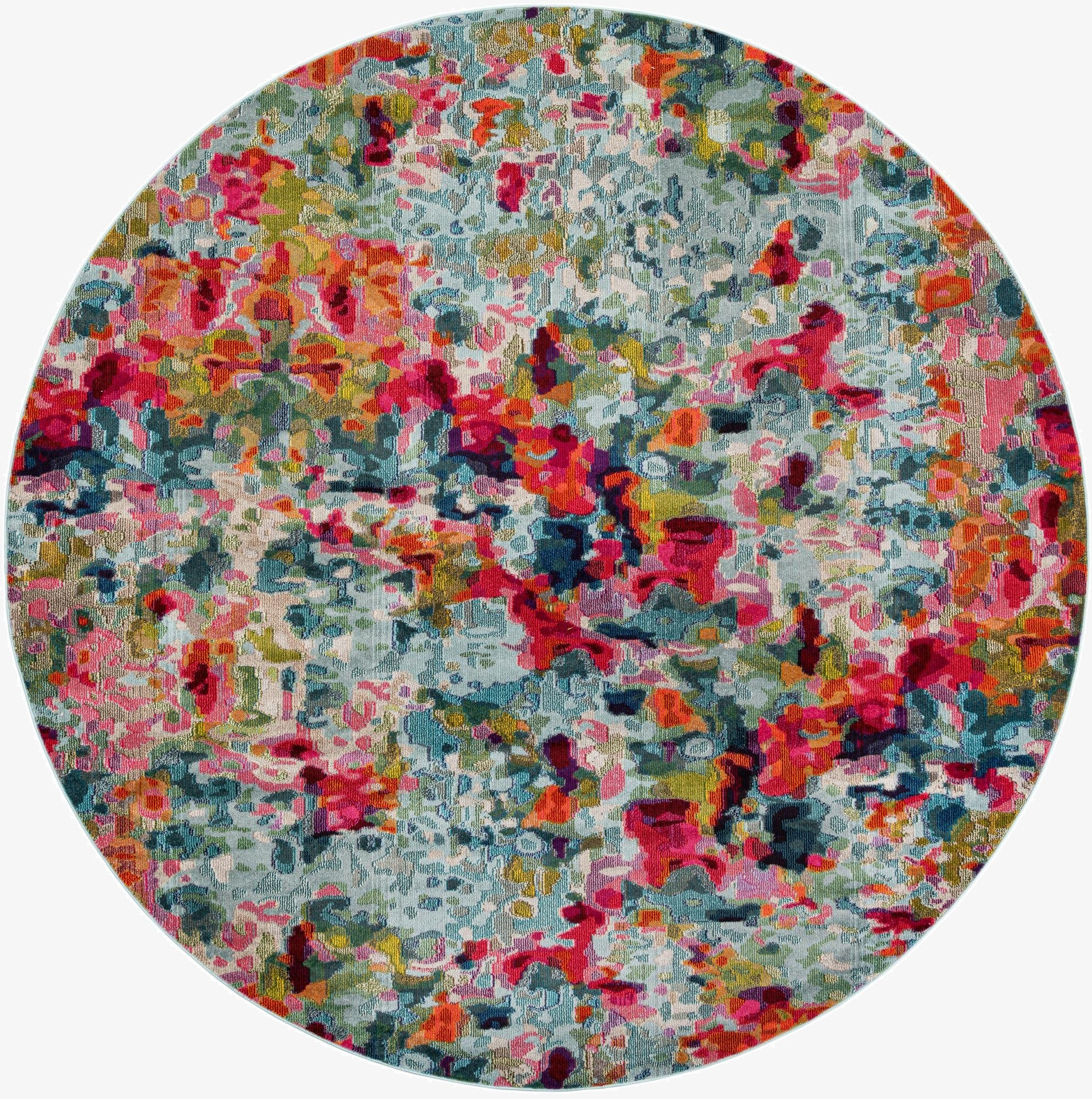  10' x 10'  Washable Theia Round Rug