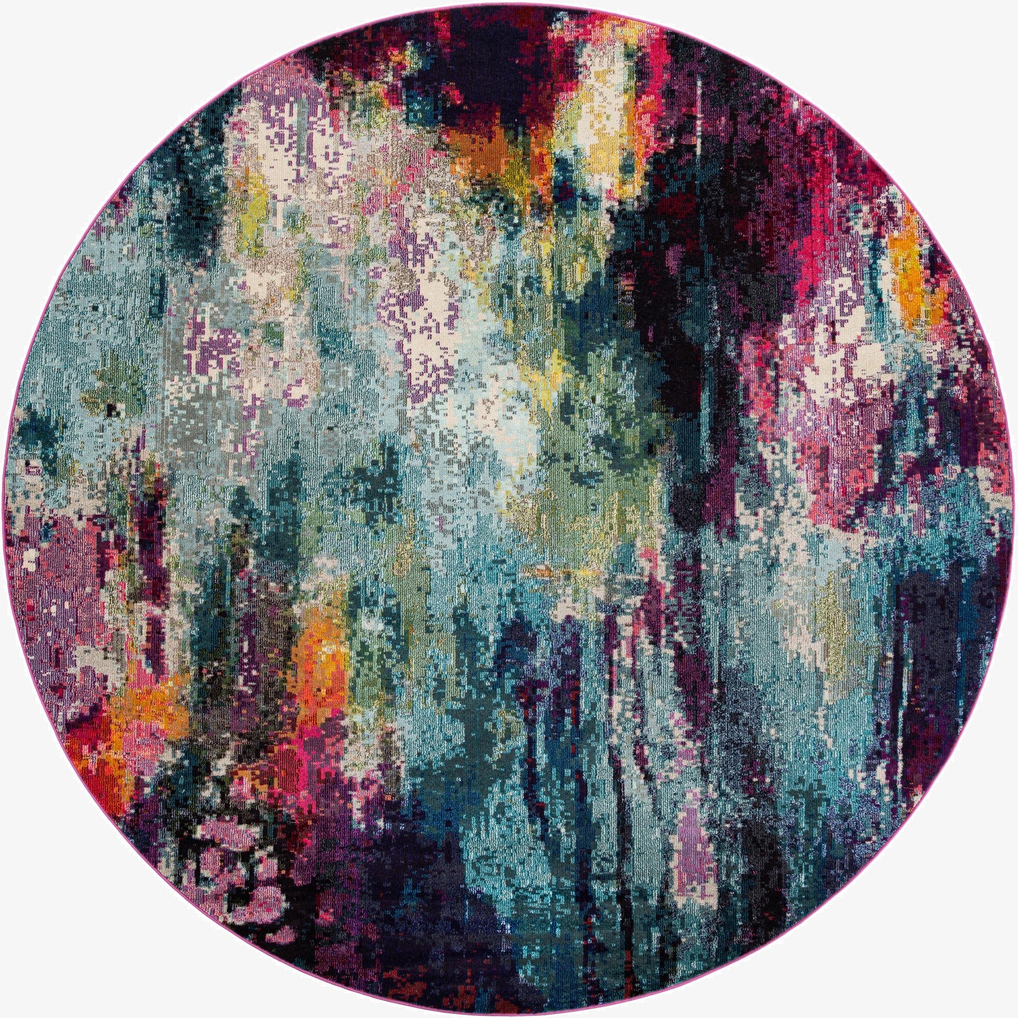  10' x 10'  Washable Theia Round Rug