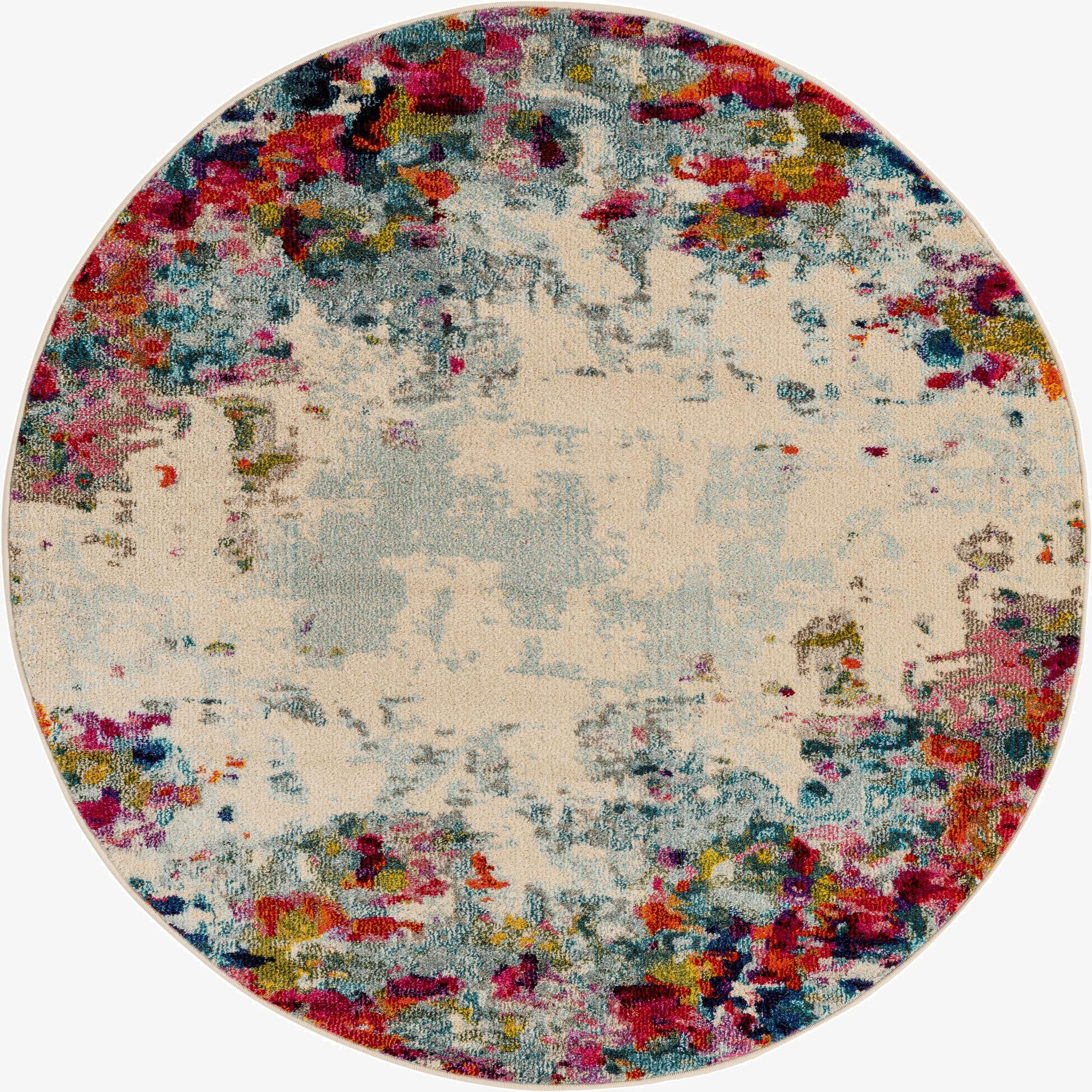  5' x 5'  Washable Theia Round Rug